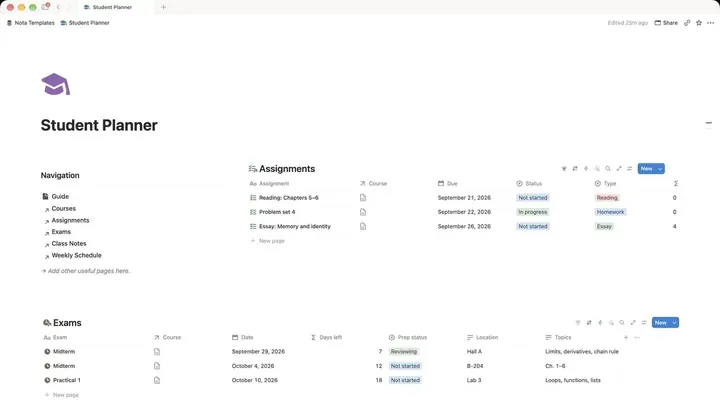Student Planner