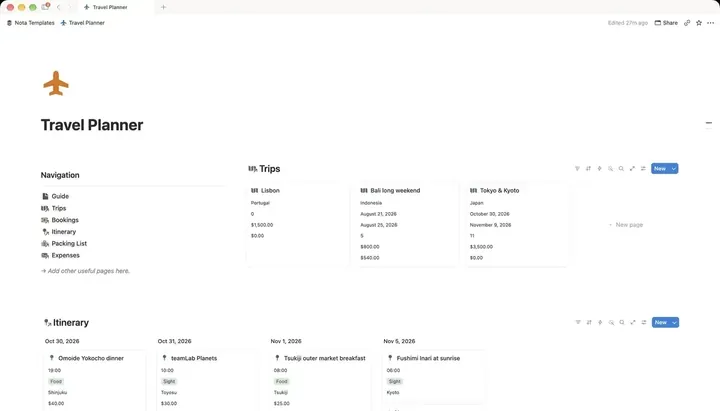 Travel Planner